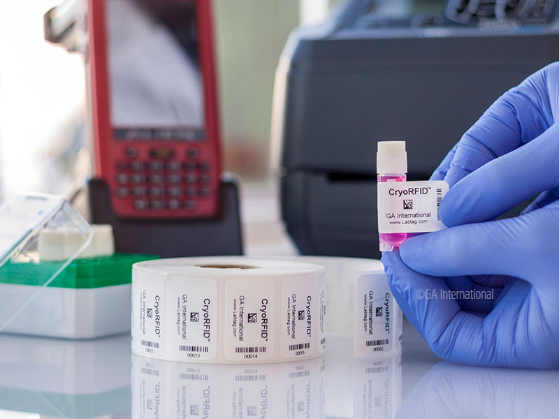 Deep-Freeze RFID label for vials
